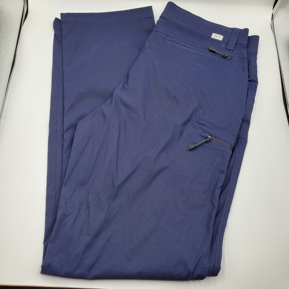 Orvis Mens Tech Pants 34x34 Blue Two-Way Stretch Water Repellent 1716851 NEW